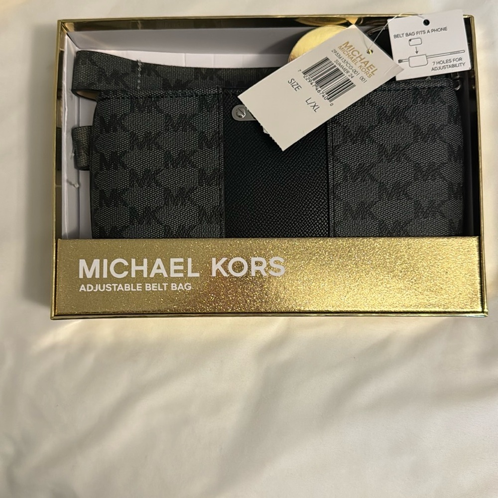 Michael Kors Gray and Black Belt Bag